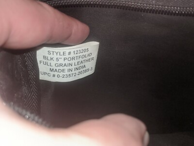 ユウ Heritage Soft Black Leather Case Portfolio Laptop Bag Briefcase