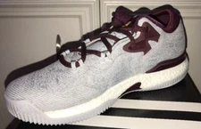 New Adidas Crazylight Boost Low Grey Maroon Harden 1 ASU Arizona State Mens 6.5