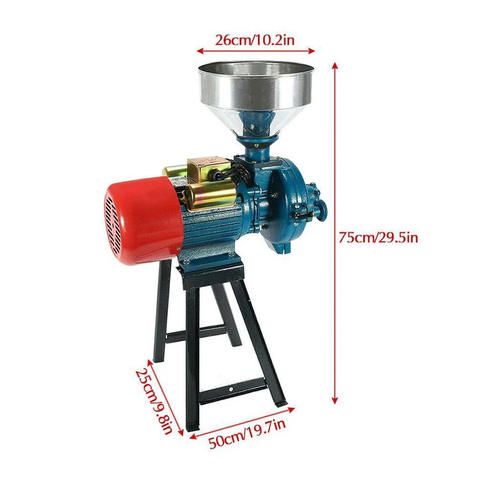 Molinillo eléctrico 110 V grano maíz trigo alimentación/harina máquina de cereales húmedos y secos Foto 4 de 4