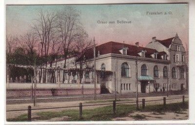 58916 Postcard greeting from Bellevue in Frankfurt an der Oder 1911