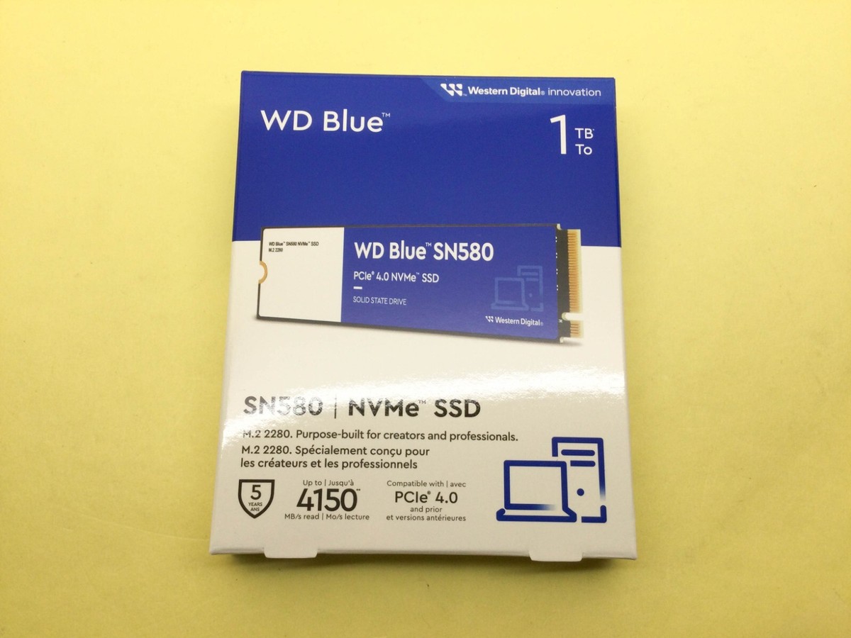 WD Blue SN580 1TB M.2 2280 PCIe Gen 4 x4 NVMe Internal SSD
