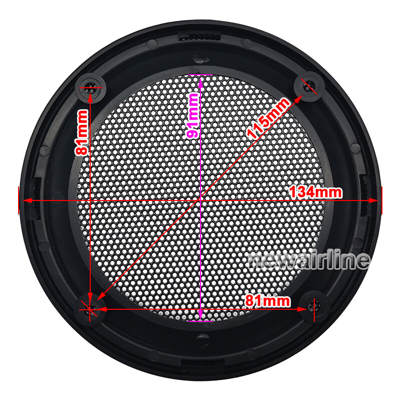 2-Pack 4 Inch Speaker Grilles - Black Metal Mesh Cover For Audio Speakers