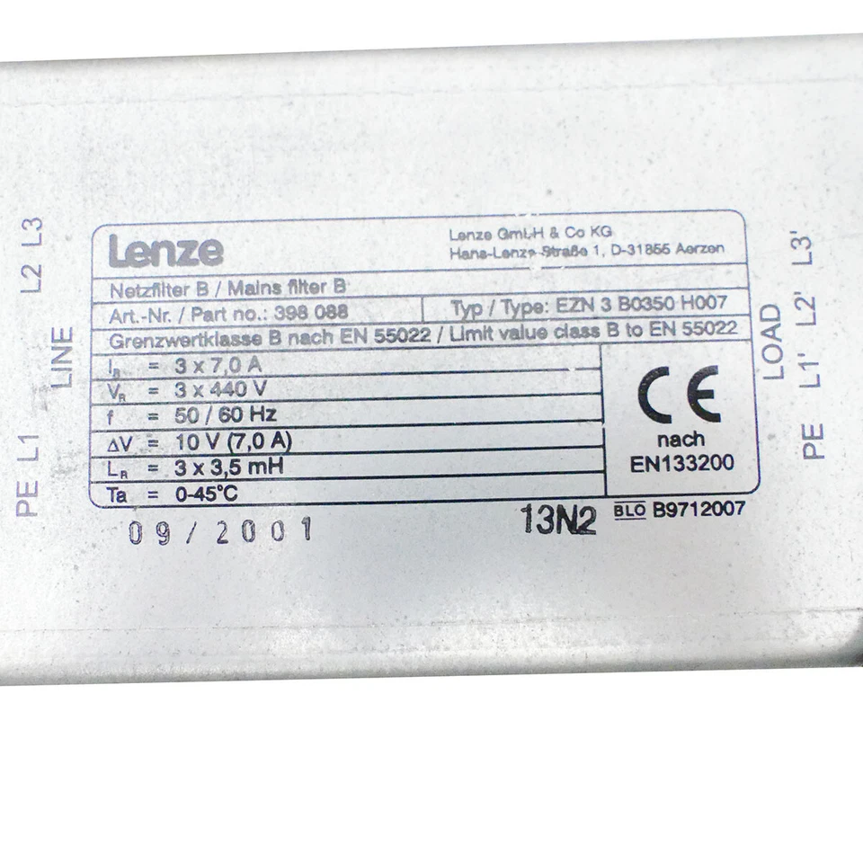 LENZE EZN 3 B0350H007 EZN3B0350H007 FILTER 398 088 398088 -unused- - Image 3 of 3
