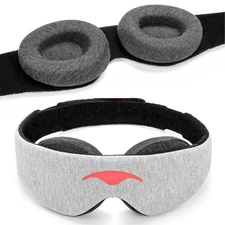 Light Blocking Sleep Mask Adjustable Detachable Eye Cups Comfortable Travel