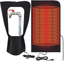 Electric Heated Outdoor Faucet Cover for Winter Freeze Protection 35"X15" Heatin