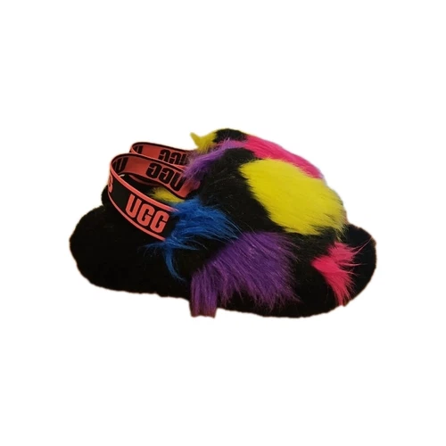 SANDALO PANTOFOLA UGG DONNA taglia 8 FLUFF Yeah PARTY SPOT 1125006 multicolore