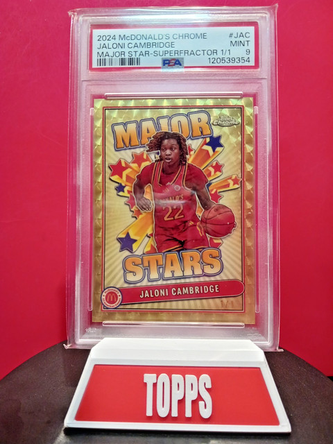 2024 Topps Chrome 🏀Jaloni Cambridge 🏀McDonald's Major Stars Superfractor 🏀1/1