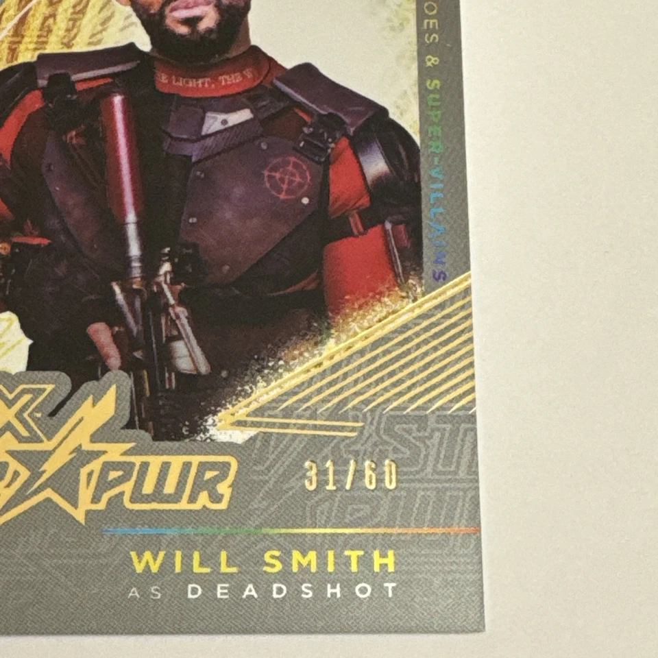 CZX STR PWR Super Heroes & Villains Silver S15 Will Smith as Deadshot SN 31/60 - Image 2 of 3