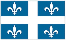 2' x 3' High Quality 100% Polyester Quebec Provincial Flag