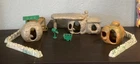 Marx Flintstones VTG 1960s Prehistoric PlaySet Lot Fred Wilma Home gas station