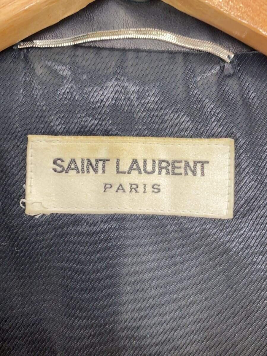 Giacca SAINT LAURENT Riders doppia pelle di pecora BLK tinta unita 336501 usata