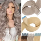 2026 Tape in Hair Extensions 100% Remy Real Human Hair Skin Weft Balayage Ombre