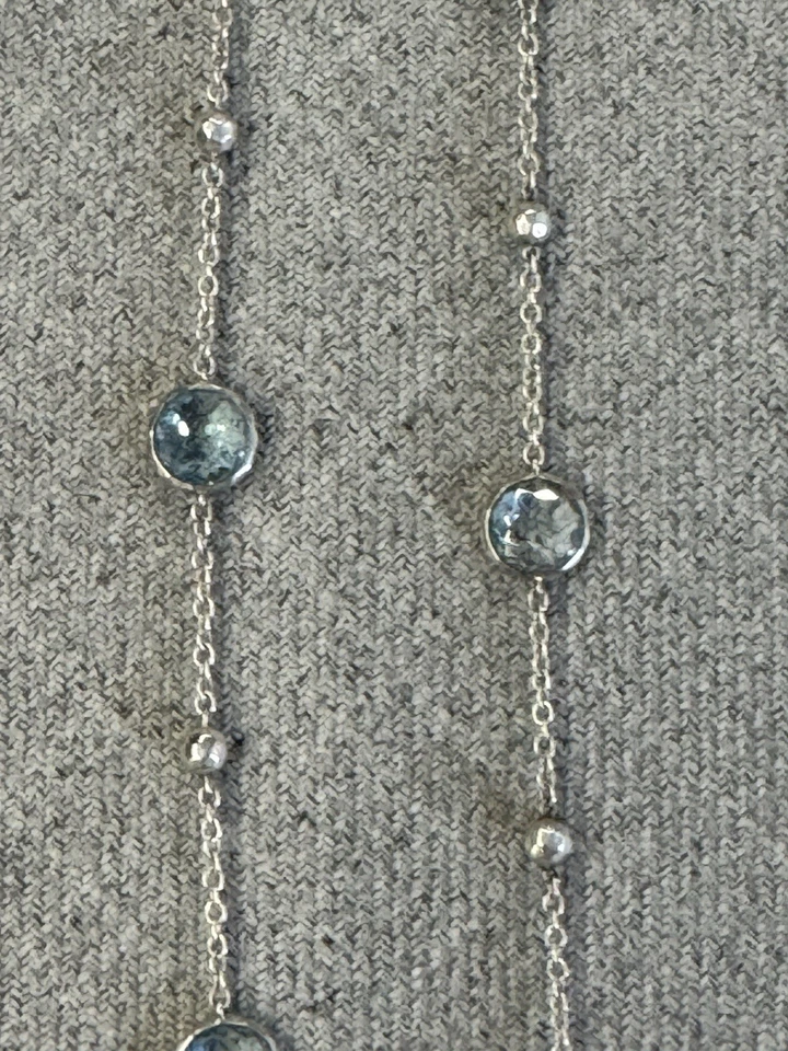 Collar estación cuarzo azul plata esterlina caramelo roca Ippolita 37" Foto 2 de 4