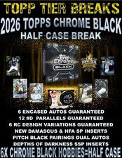 SAN FRANCISCO GIANTS 2026 TOPPS CHROME BLACK 6X HOBBY BOX 1/2 CASE BREAK #6294