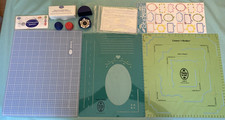 LOT 8 Creative Memories Cutting Mat system, Scrapbook templates, stickers