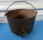 VTG Wagner Cast Iron 3 Footed Bailed Handle 10.5" Pot Cauldron - Antique