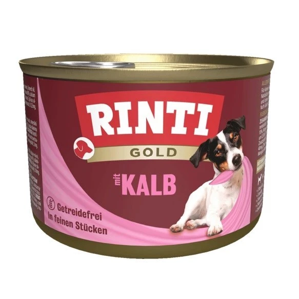 4000158910363 RINTI Gold Veal - Nassfutter für Hunde - 185g RINTI