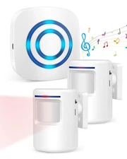 Wireless Caregiver Pager Motion Sensor Alarm Indoor Bed Alarm for Elderly Adu...