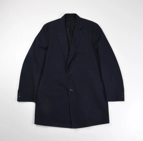 Margaret Howell Navy Coat Size XL Men's Linen/Cotton Blend Jacket Made in Italy