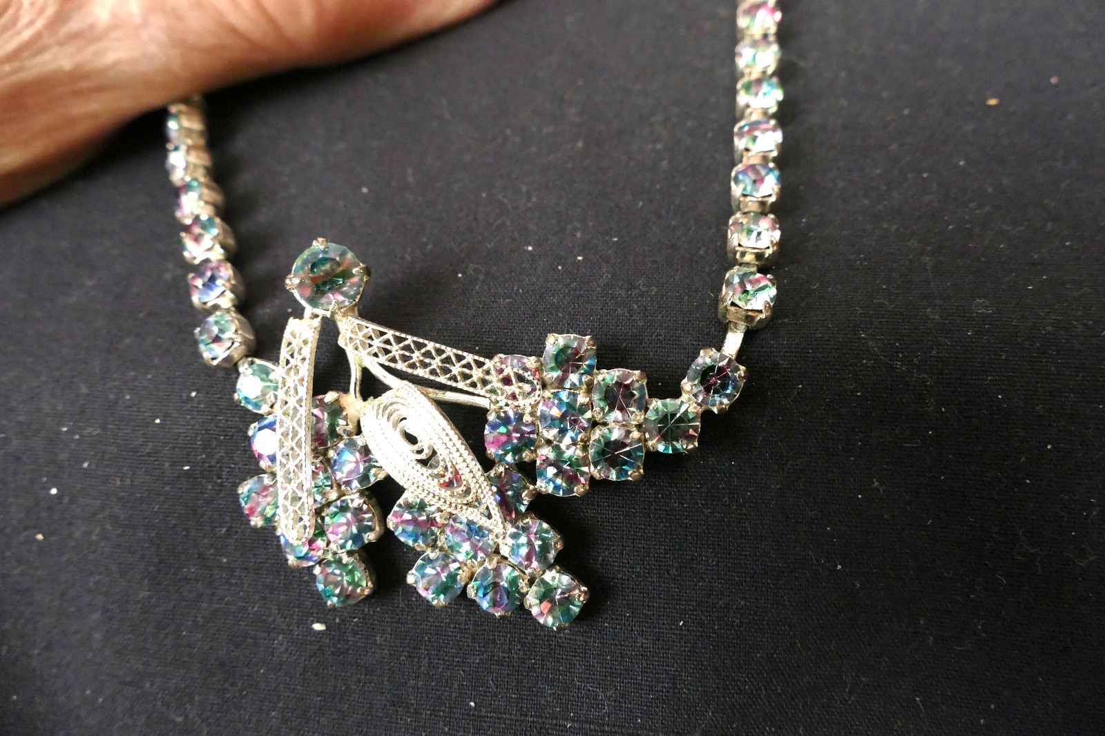 Gorgeous Unsigned Multicolor Rhinestone Bracelet … - image 20