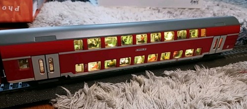 Märklin H0 43585 Doppelstockwagen 2.Kl. DB AG mit LED-Beleuchtung - Lesen  | Zustand: Gebraucht