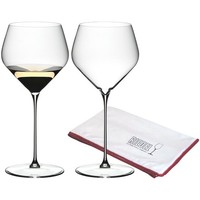 Riedel Veloce Chardonnay Weinglas 2Er Set + Poliertuch