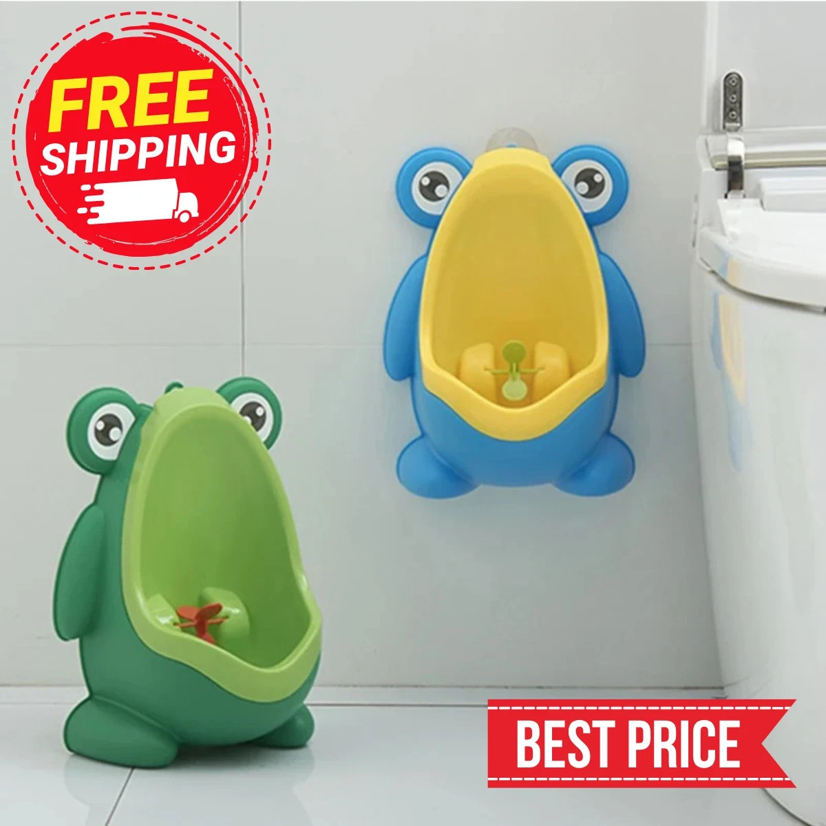 Kids Toddlers Urinal Toilet Training Wall Mounted Frog Shape Urinal For Children