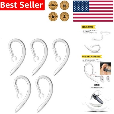 Adjustable Silicone Ear Hooks 5Pcs Bluetooth Headphone Anti-Drop Sports Clamp