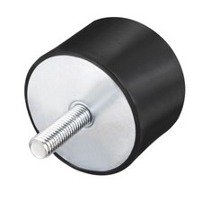 M12 Thread Male Female Rubber Mounts,Vibration Isolators 70mm x 45mm Black