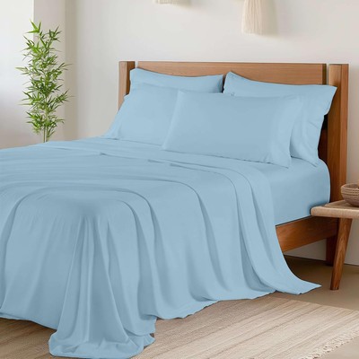 Queen Size Sheet Set - 6 Piece Set - 400-Thread-Count 100% Egyptian Cotton Be...