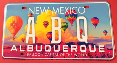 #ad #ad A B Q Albuquerque Booster License Plate Hot Air Balloon Capital New Mexico $59.99