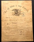 Civil War West Virginia Military Discharge MINOR MORGAN Miner Signed Document