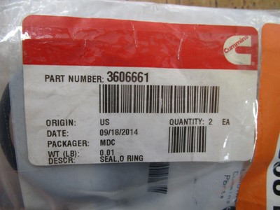 NEW OEM* 0820 Cummins O-Ring Seal 3606661 | eBay