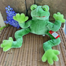 Vintage Russ Plush Frog FRANKIE 14" Long Legged Green Stuffed Russ Berrie NOS
