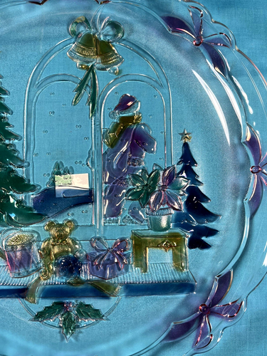 ~Park Avenue "Christmas Joy" 14" Handpainted Heavy Glass Platter~ Item #3127008 - Picture 6 of 10