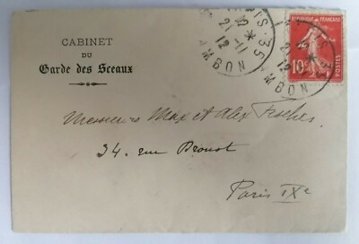 Aristide Briand - Nobelpreis Frieden 1926 - original Briefbeleg - 11 x 7 cm