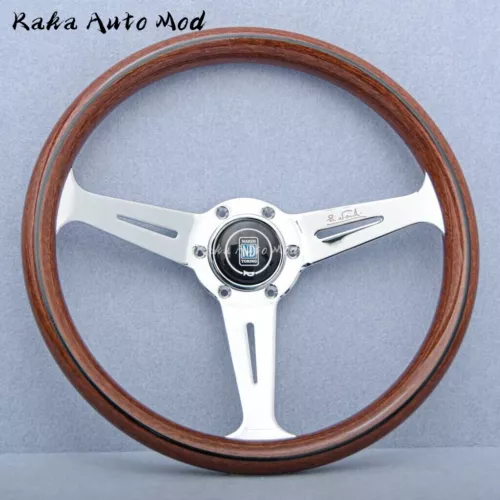 Volante NARDI Classic 360mm Madera Caoba con Acabado Cromo Plateado - Imagen 1 de 6