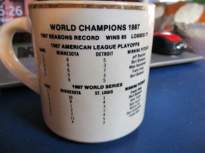 Dead Stock 1987 MINNESOTA TWINS World Series Champions Logo Ceramic Coffee  Mug