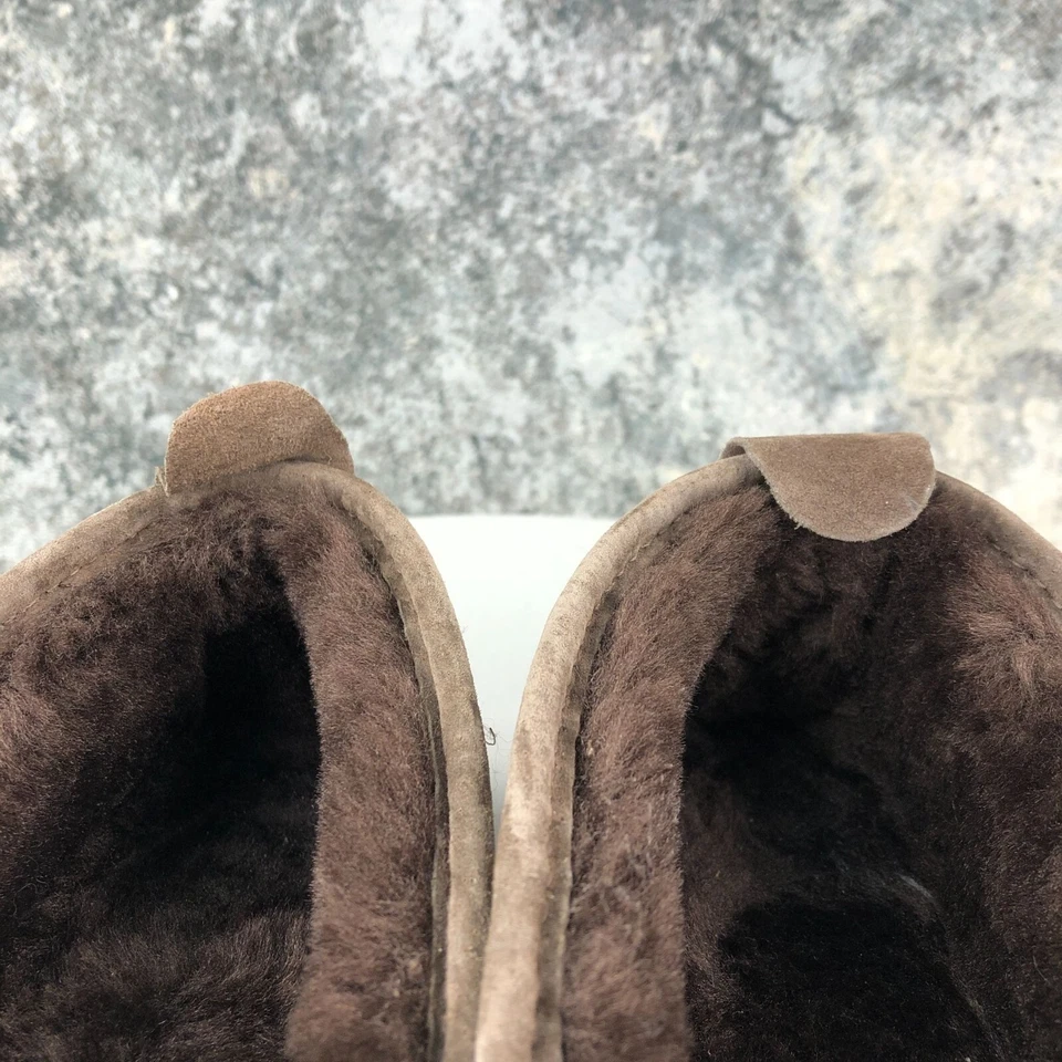 Calzado Lamo Para Hombre Talla 8 Romeo Marrón Gamuza Piel Sintética Forrado Zapatillas Sin Cordones Foto 4 de 4