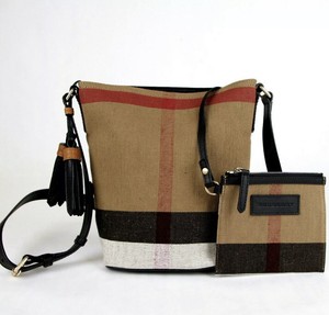 burberry canvas bucket bag