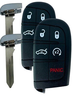 2 for 2020-2023 Dodge Chrysler 200 300 Car Key Fob 4A PCF7953M Smart Remote