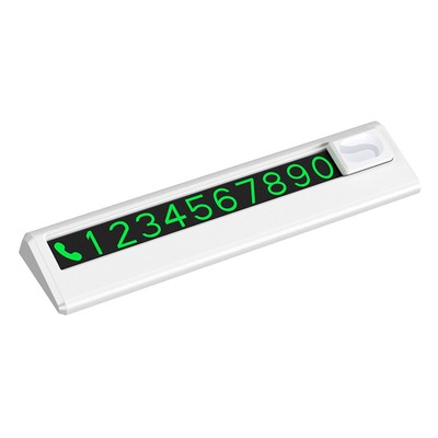 Car Temporary Parking Plate Mini Parking Phone Number Traceless Glue Plate 