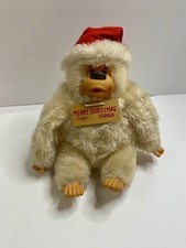 RUSS "Merry Christmas from Gonga" Gorilla Plush 8  Vintage Animal Thumb Sucker