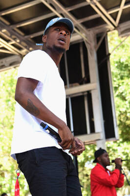 Rapper Mick Jenkins performs on stage during 2015 Budweiser Made i - Old Photo 1