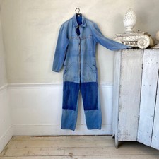 40 waist French JUMPSUIT Workwear Vintage Coveralls Mechanic Outfit French Blue
