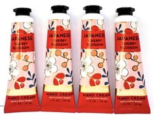 4 BATH BODY WORKS JAPANESE CHERRY BLOSSOM HAND CREAM LOTION SHEA BUTTER TRAVEL