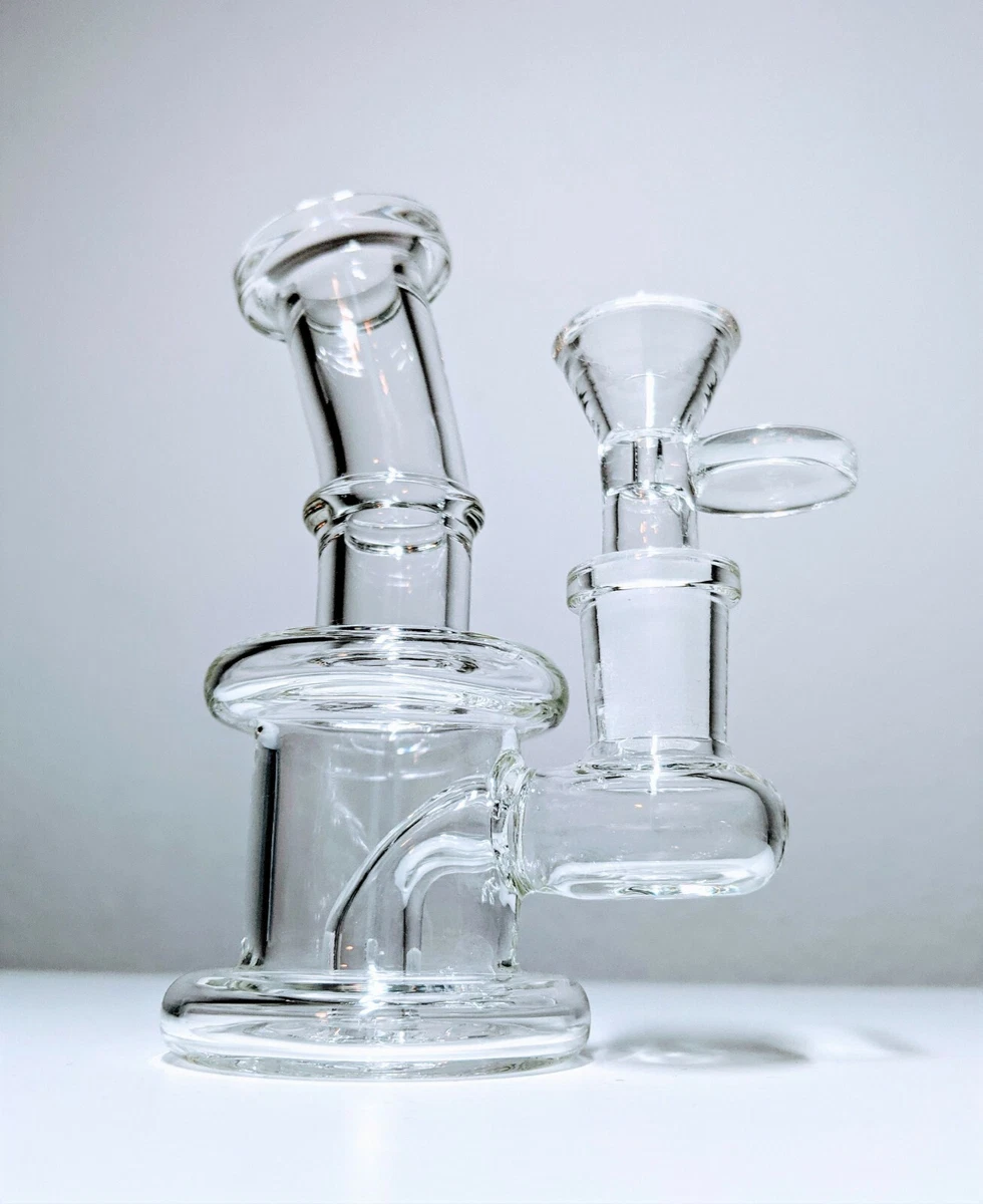 4.5" Mini Glass Bong Diffused Perc Premium Quality Water Pipe Hookah Bubbler  | eBay