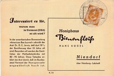 DINSLAKEN - special postmark / advertising stamp on postcard from 1952