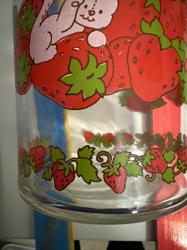 Vintage Strawberry Shortcake Glass Cannister Jar 1980 American Greetings Fresh - Picture 8 of 22