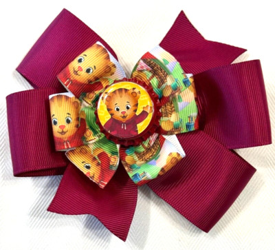 Beautiful  Daniel Tiger's Neighborhood (Daniel)  Inspired hair bow for girls.